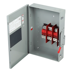 Mostrar detalles de INTERRUPTOR DE SEGURIDAD 3 X 400A 600V NEMA 1 S/PORTA FUSIBLE Imagen de INTERRUPTOR DE SEGURIDAD 3 X 400A 600V NEMA 1 S/PORTA FUSIBLE