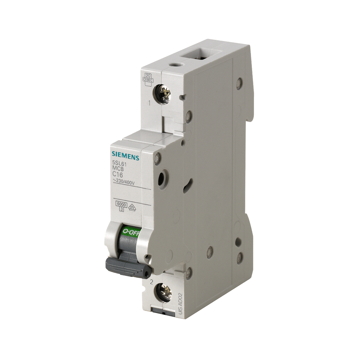 Imagen de PASTILLA INTERRUPTOR PARA RIEL DIN 5SL 1X6A 6KA 250/440V