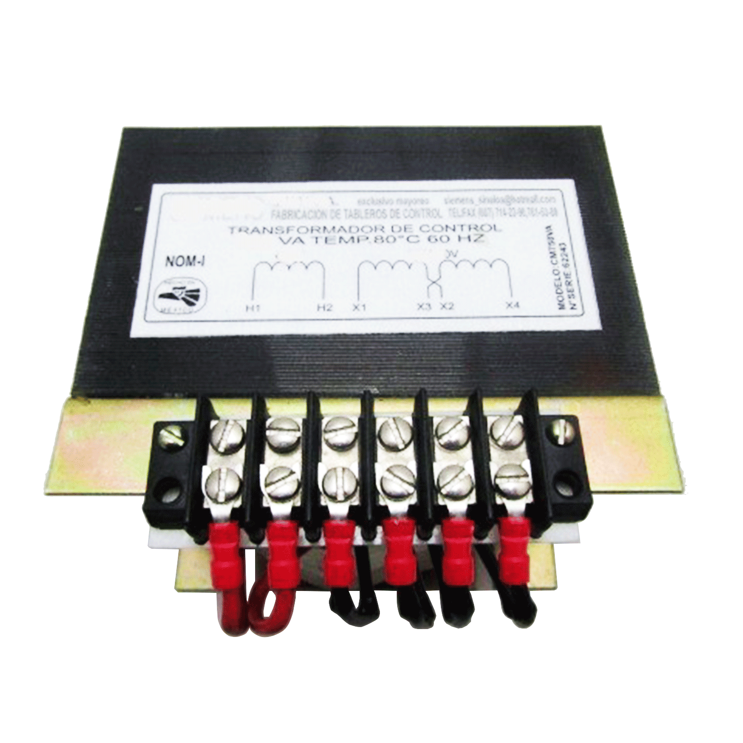 TRANSFORMADOR DE CONTROL 750 VA 440-220/110 VMaterial y Equipo