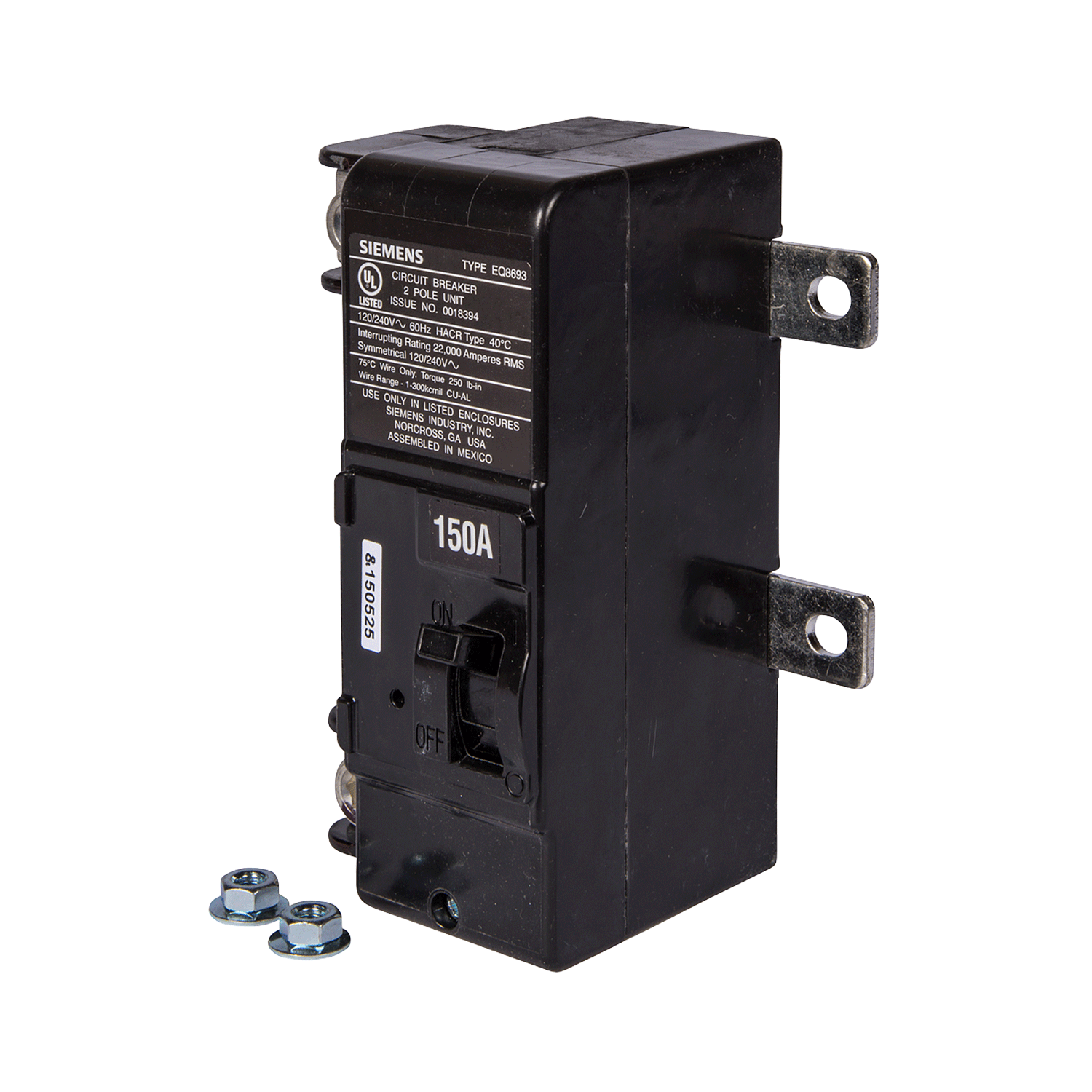 Imagen de INTERRUPTOR PRINCIPAL PARA CENTROS DE CARGA MONOFASICOS TIPO PL 150A 22KA