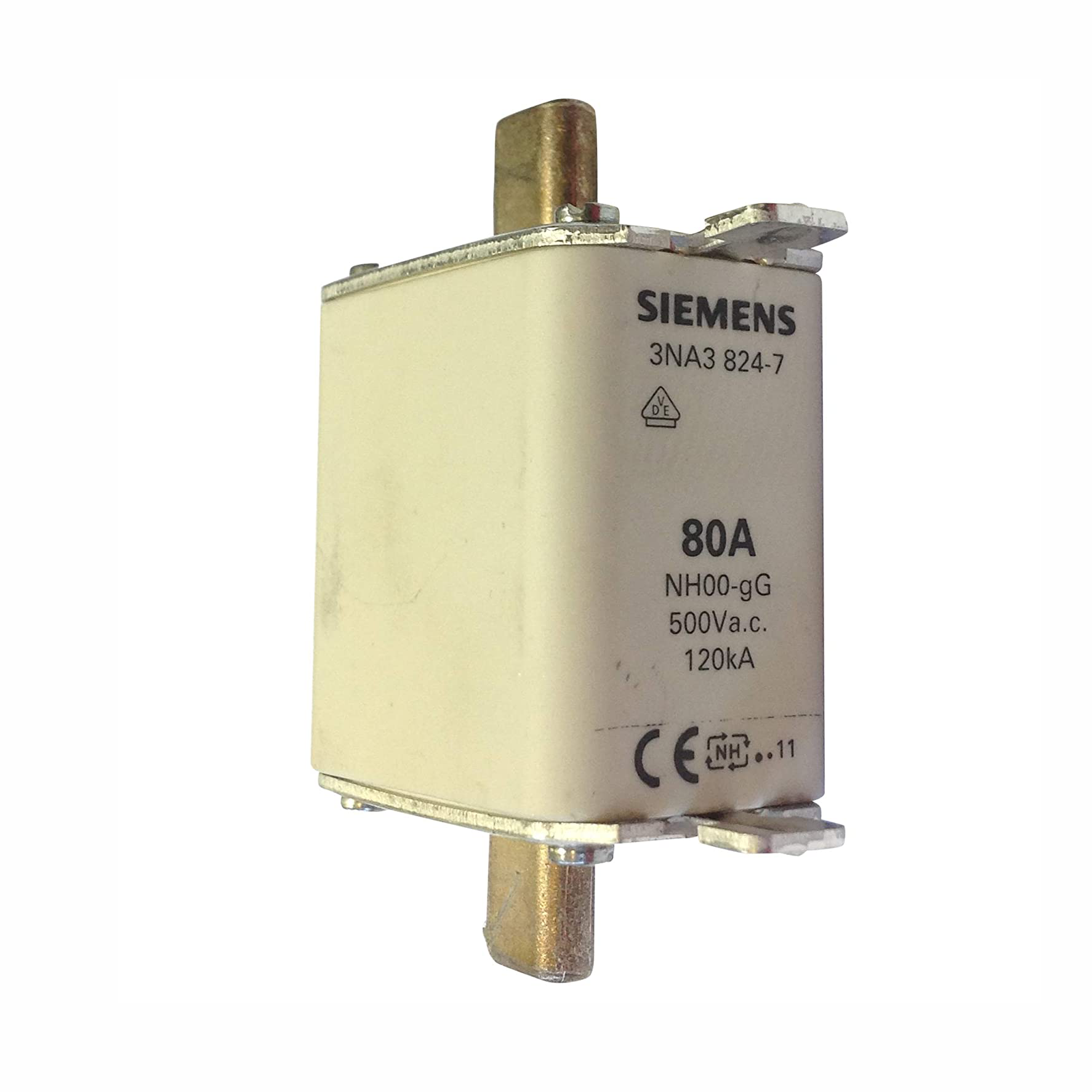 Imagen de FUSIBLE NH 3NA3824 80 AMP TAMAÑO 000