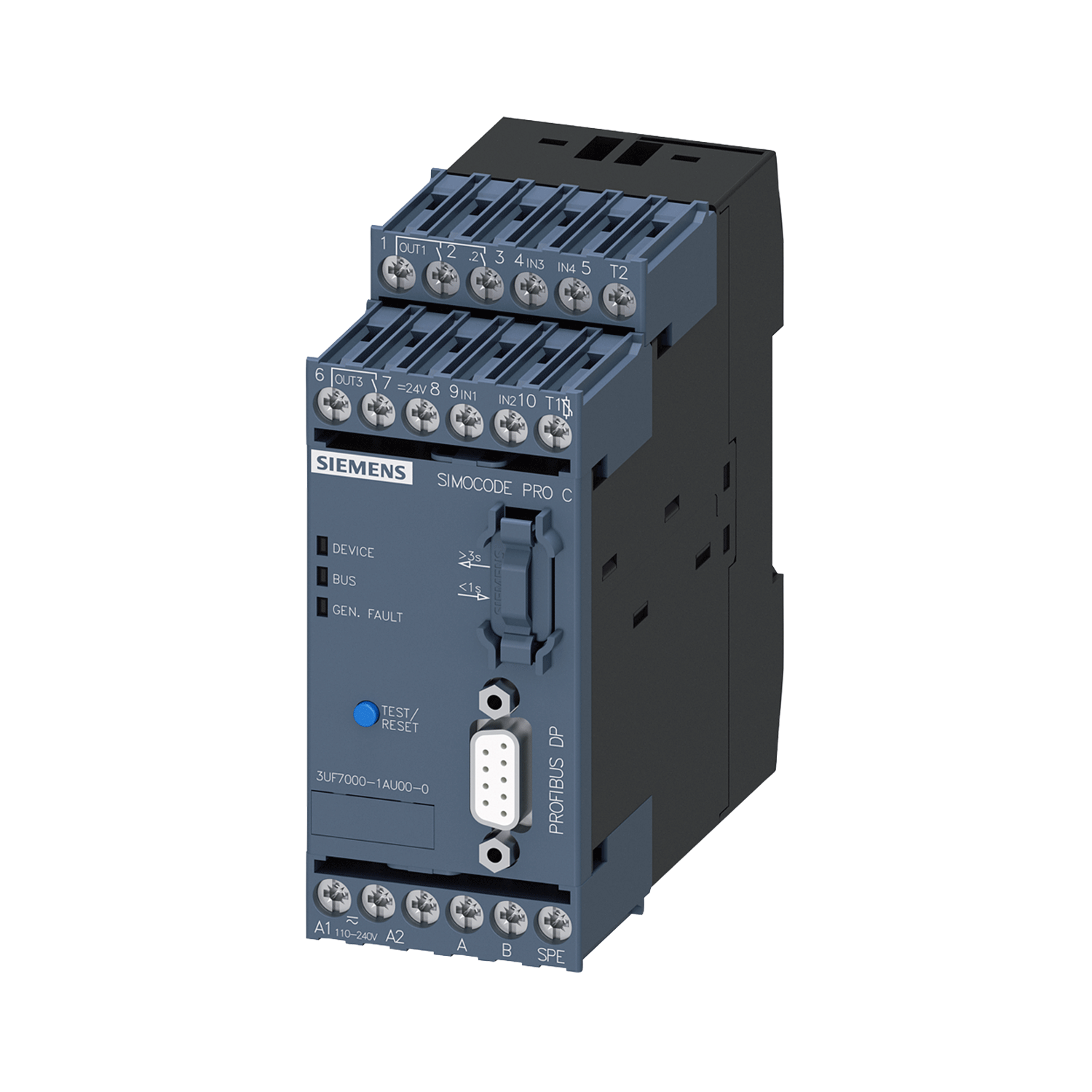 Imagen de UNIDAD BASE 1 SIMOCODE PRO C INTERFAZ PROFIBUS DP12