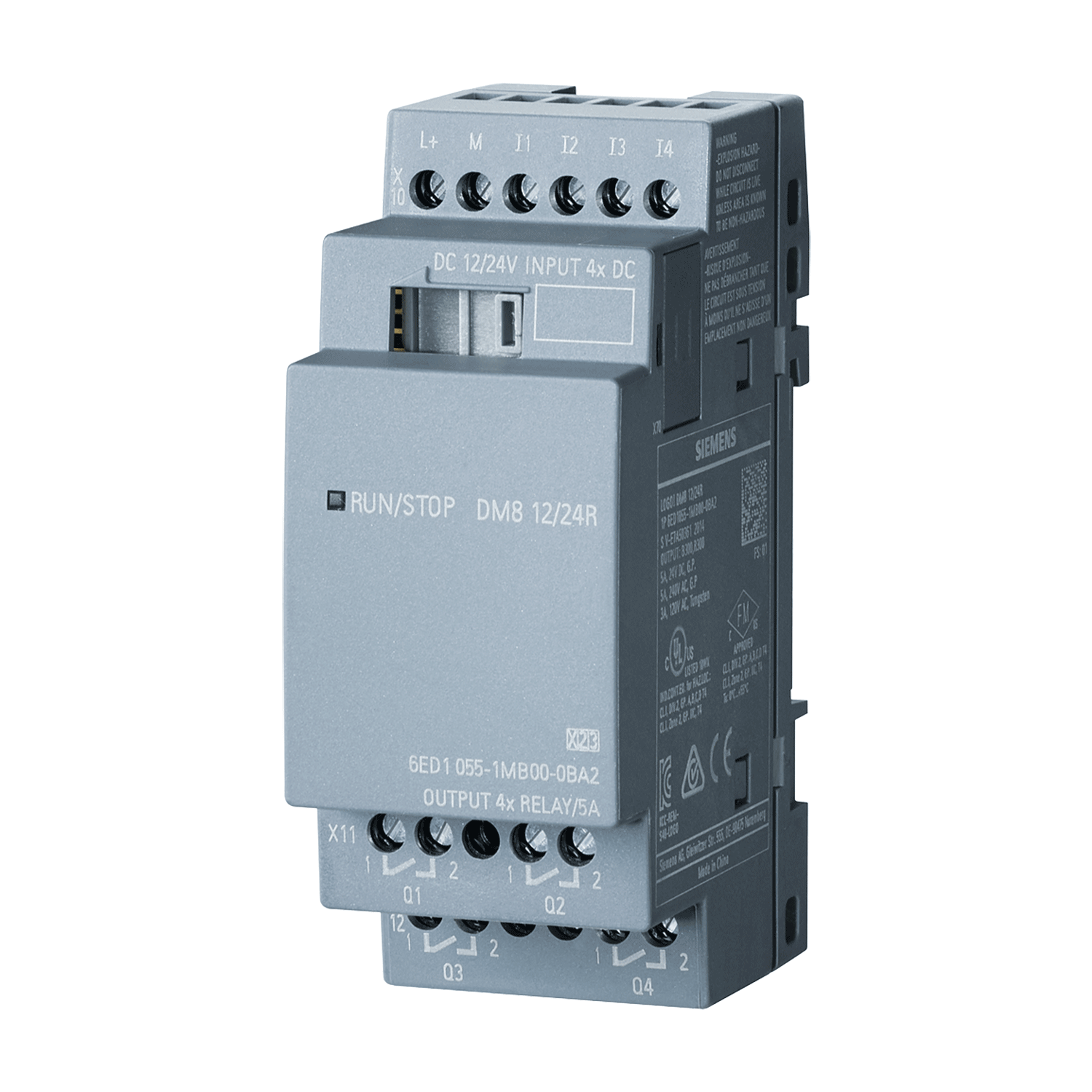 Imagen de LOGO!8 DM8 12/24R MOD. DE AMPL., AL/E/S: 12, 24V/12V/24V/RELE  6ED10551MB000BA2