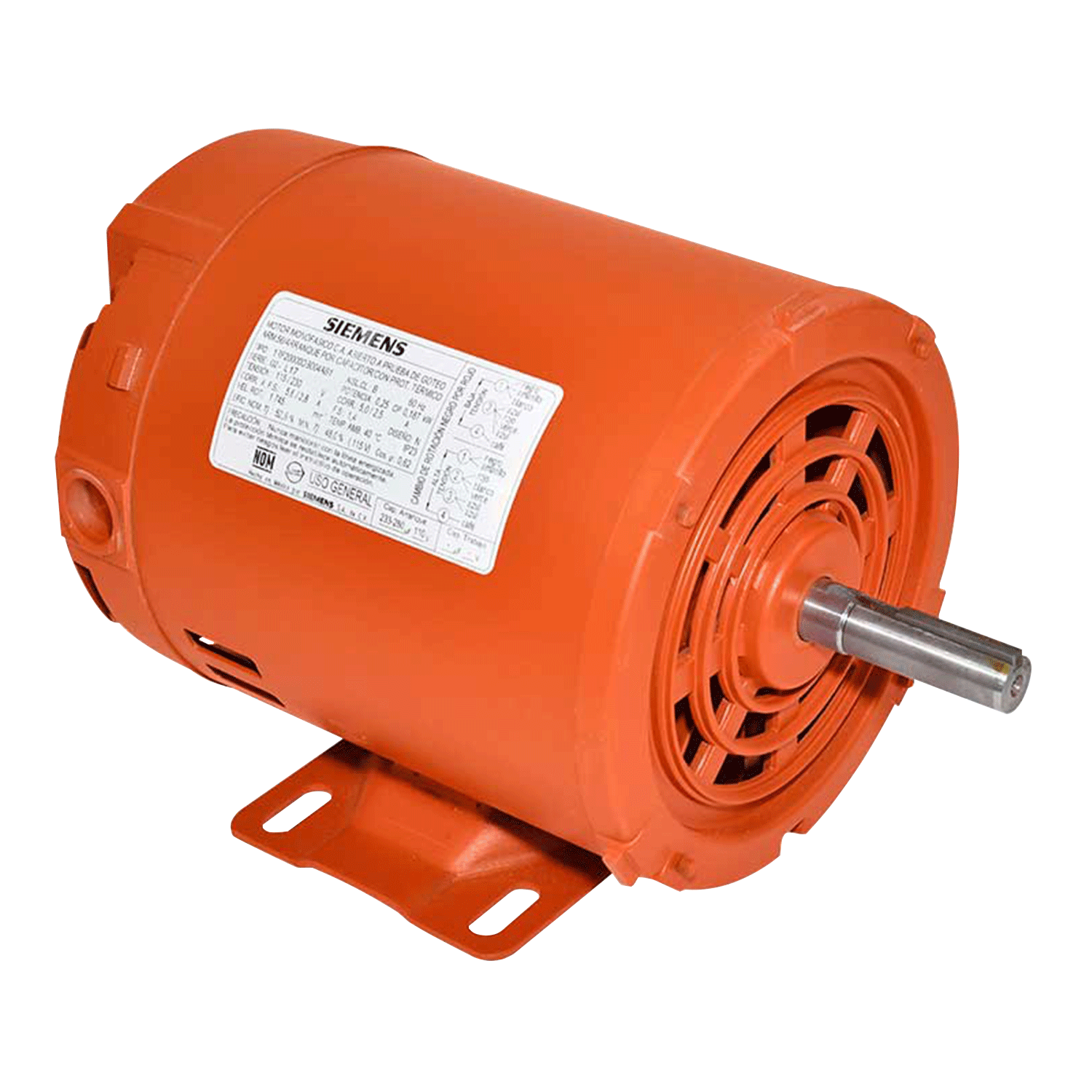 Imagen de MOTOR MONOFASICO 0.33 HP 4 POLOS 115/230V ARMAZON 56 1RF30534YC31 ELECTROMEX