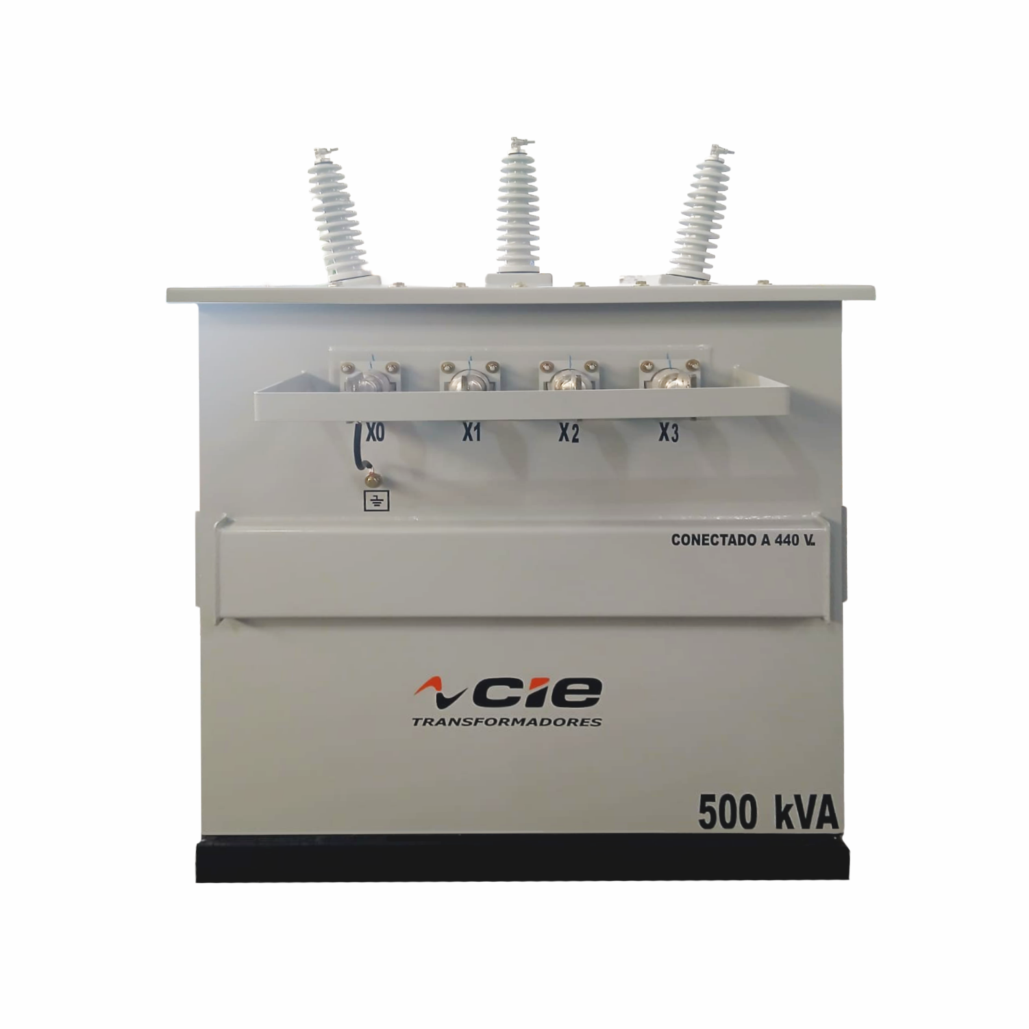 Imagen de TRANSFORMADOR TIPO ESTACION TRIFASICO 500 KVA 33000 440/254 V SIN GARGANTAS MARCA CIE